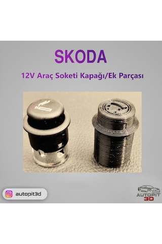 Skoda Uyumlu 12v Araç Soketi Kapağı / Ek Parçası