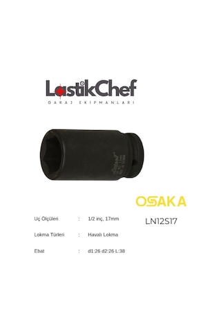 Osaka 17 Mm 1/2'' Lokma Osaka 17 Mm 1/2'' Lokma