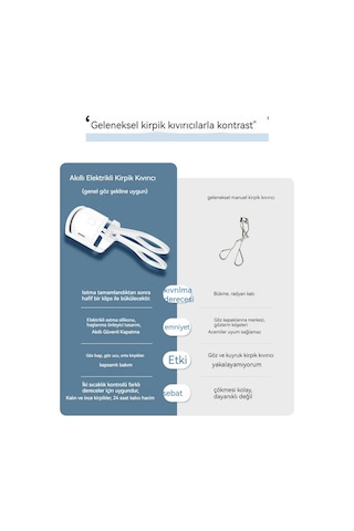 Zzhyt Elektrikli Kirpik Kıvırıcı Beyaz