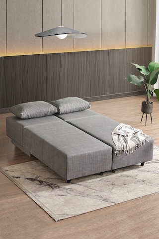 Kagu Corner Poly-m Köşe Takimi-Kanepe-Yatak-Dinlenme 4 Farkli Model Tek Modül Gri