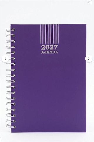 2027 Ajanda Sert Kapak Spiralli Günlük Ajanda Planlayıcı Ofis, Okul Ve Hediye Mor