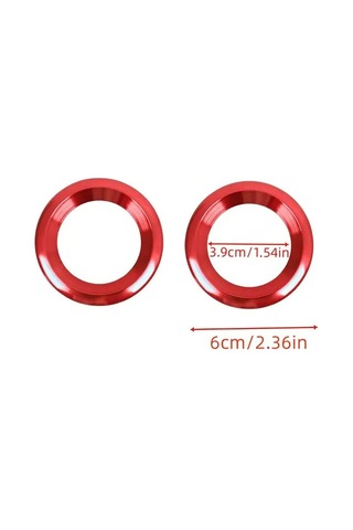 Honda Civic 2016-2019 İçin, Kırmızı Renk Daire Hoparlör Çercevesi 2 Adet