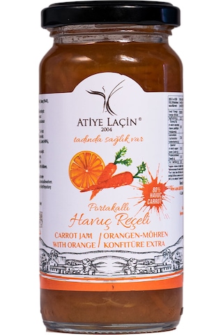 Atiye Laçin Portakallı Havuç Reçeli 290 G