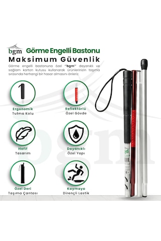Görme Engelli Bastonu Yüksek Kalite Katlanır Ama Bastonu Katlanabilir Baston