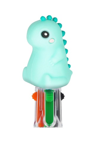Legami - Mini Magic Rainbow, 4 Renkli Tükenmez Kalem, Yeşil, Mavi, Turuncu, Siyah, Uç 1 Mm, Ergonomik Silikon Sap, Ç Genel
