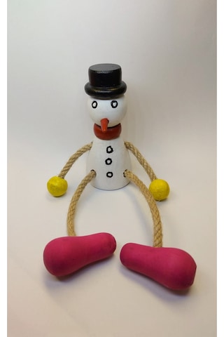 Ahşap Dekoratif Kardan Adam Figür Oyuncak