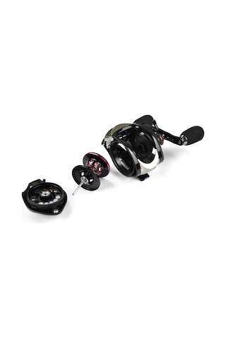 Xiyyadms Sol El 17+1 Porselen Rulmanlı 7.0:1 Hızlı Torklu Manyetik Fren Sistemi Baitcasting Olta Makinesi - Oxl Siyah Cnc Alüminyum Bobin