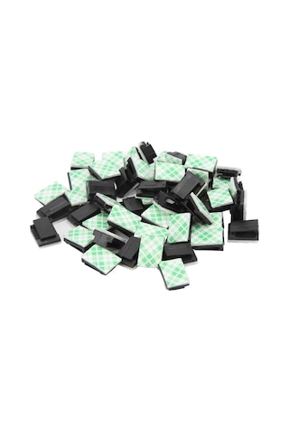 Maiyame Nylon Siyah Bağcıklı Kablolu Tutucular 50 Adet - 2.5mm Enine Kadar Uyumlu, Delme Yok Kurulum, Odanı Düzenle