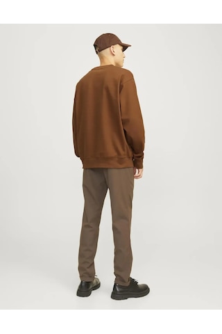 Jack & Jones Jprblachad Branding Erkek Sweatshirt Kahverengi