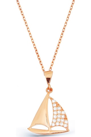 Argentum Concept - Zirkon Taşlı Gümüş Yelkenli Kolye