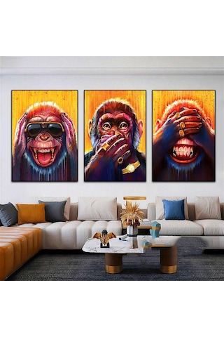 Görmedim Duymadım Bilmiyorum 3 Lü Duvar Posteri Çerçevesiz - 45x30