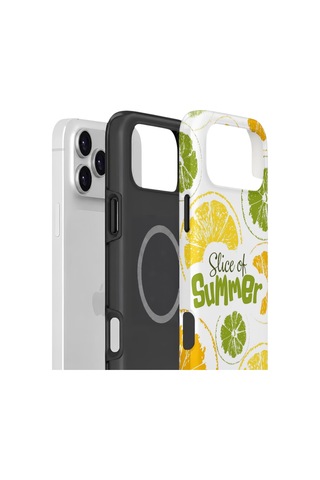 Apple iPhone Uyumlu 17 Pro Vorian Çift Katmanlı Magsafe Kılıf Slice Of Summer