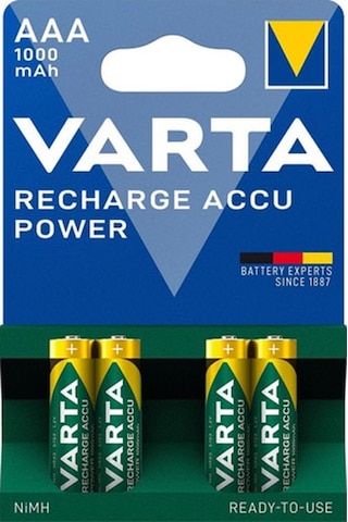 Varta 5703 1000 mAh AAA Ni-MH Şarj Edilebilir İnce Kalem Pil 4'lü