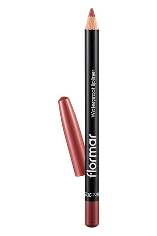 Flormar Suya Dayanıklı Dudak Kalemi (BORDO) - Waterproof Lipliner - 202 Soft Pink Brown - 8690604111022