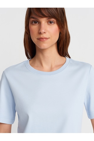 Dilvin 31763 Bisiklet Yaka T-shirt-açık Mavi Açık Mavi