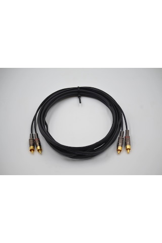 Amfi Rca Kablosu 3 Metre - El Yapımı %100 Bakır Anfi Rca Ses Kablosu - 3 Metre