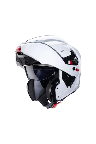 Caberg Horus X Çene Açılır Güneş Vizörlü Motosiklet Kaskı Parlak Beyaz