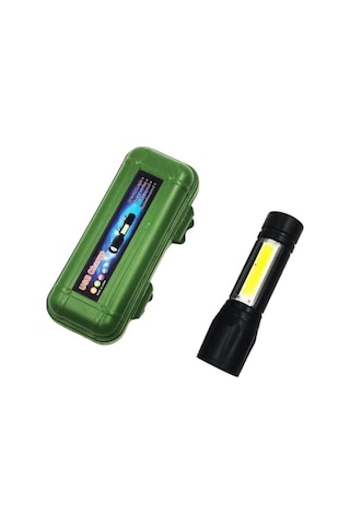 Gold Orion 3 Kademeli Mini Led Kutulu Şarjlı El feneri Siyah