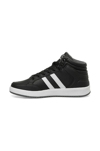 Kinetix Kort Pu Hı 4pr Siyah Unisex High Sneaker Siyah-beyaz-grı Siyah - Beyaz