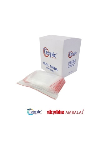 Tropic 3 Paket Kilitli Naylon Torba 13x16 Kilitli Poşet 600lü