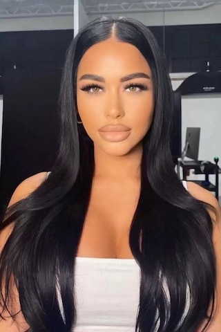 Caş Dekorasyon Isıya Dayanıklı Yarımay Çıt Çıt Saç - Ht1 - Siyah-60 Cm -düz- 110 Gr 2 Adet Yan Çıt Çıt Saç