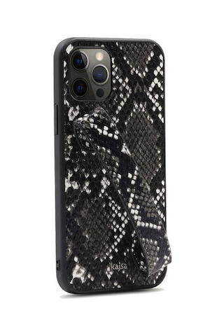 Kajsa Apple Uyumlu iPhone 12 Pro Max Kılıf Kajsa Glamorous Serisi Snake Handstrap Kapak ZORE-218955