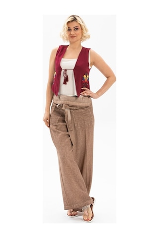 Eliş Şile Bezi Unisex Şile Bezi Balıkçı Pantolon Toprak Tprk