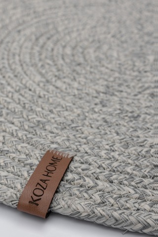 Koza Home Cesta Amerikan Servis El Yapımı Pamuklu Gri Jüt Örme Dekoratif Dü Gri