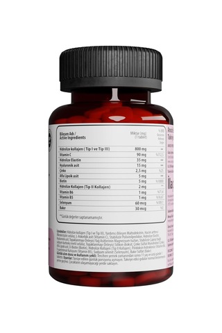 Beauty Mix Collagen Tip I,ıı,ııı +elastin,biotin,zinc, Vitamin C, Selenyum, Hyaluronic Acid, Kolajen