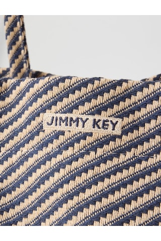 Jimmy Key Jimmy Key Lacivert Çizgi Desenli Dokulu El Ve Omuz Çantası 6sw377670494