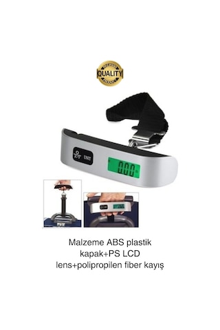 Taşınabilir Dijital Ekranlı Pilli El Kantarı Hassas Terazi Seyahat Yolculuk Bavul Çanta Tartı 50 Kg Diğer