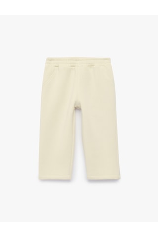 Koton Beli Lastikli Şardonlu Cepli Jogger Eşofman Altı Bej 7wmb40022tk Ekru