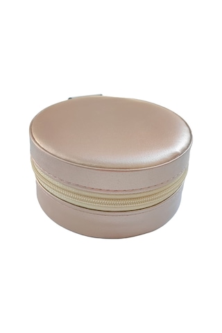 Chavin Rose Deri Seyahat Yüzük Küpe Kolye Takı Kutusu St1-68rs Rose