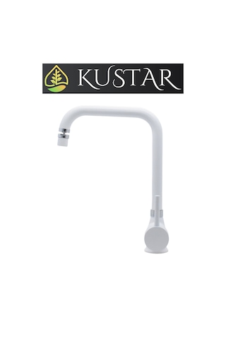 Kustar Varna Beyaz Oynar Başlıklı Köşeli Aç Kapa Mix Mutfak Eviye Bataryası