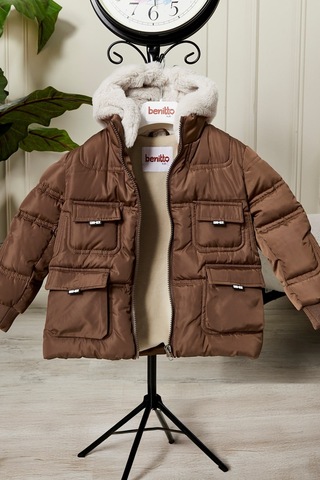 Benitto Kids Erkek Bebek Çocuk Mont 51357 Camel
