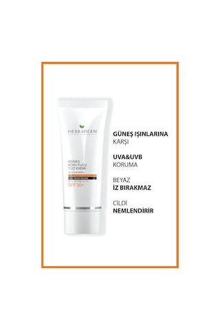 Herbaderm Suya Dayanıklı Güneş Kremi Spf 50+ 75 ML