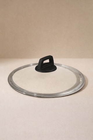 26 Cm Pyrex Cam Kapak Bakalit Siyah Tepeli