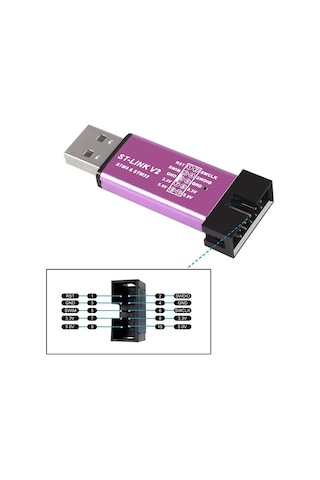 ST-LINK V2 Emülatör İndirme ve Hata Ayıklama Destekleyen STM8 STM32 ST Programlayıcı