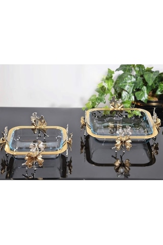 Atabey Home Kelebek Ayaklı Kare Borcam Set