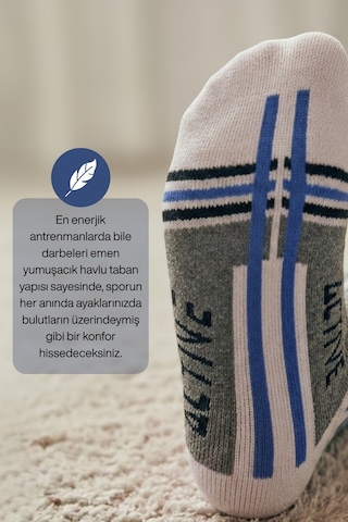 Socketta Spor Dikişsiz 6'lı Karışık Renk Active Patik Çorap Premium Çok Renkli