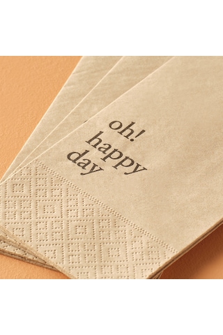 Bella Maison Oh Happy Day 100'lü Peçete Kahverengi 33 x 33 CM Kahverengi