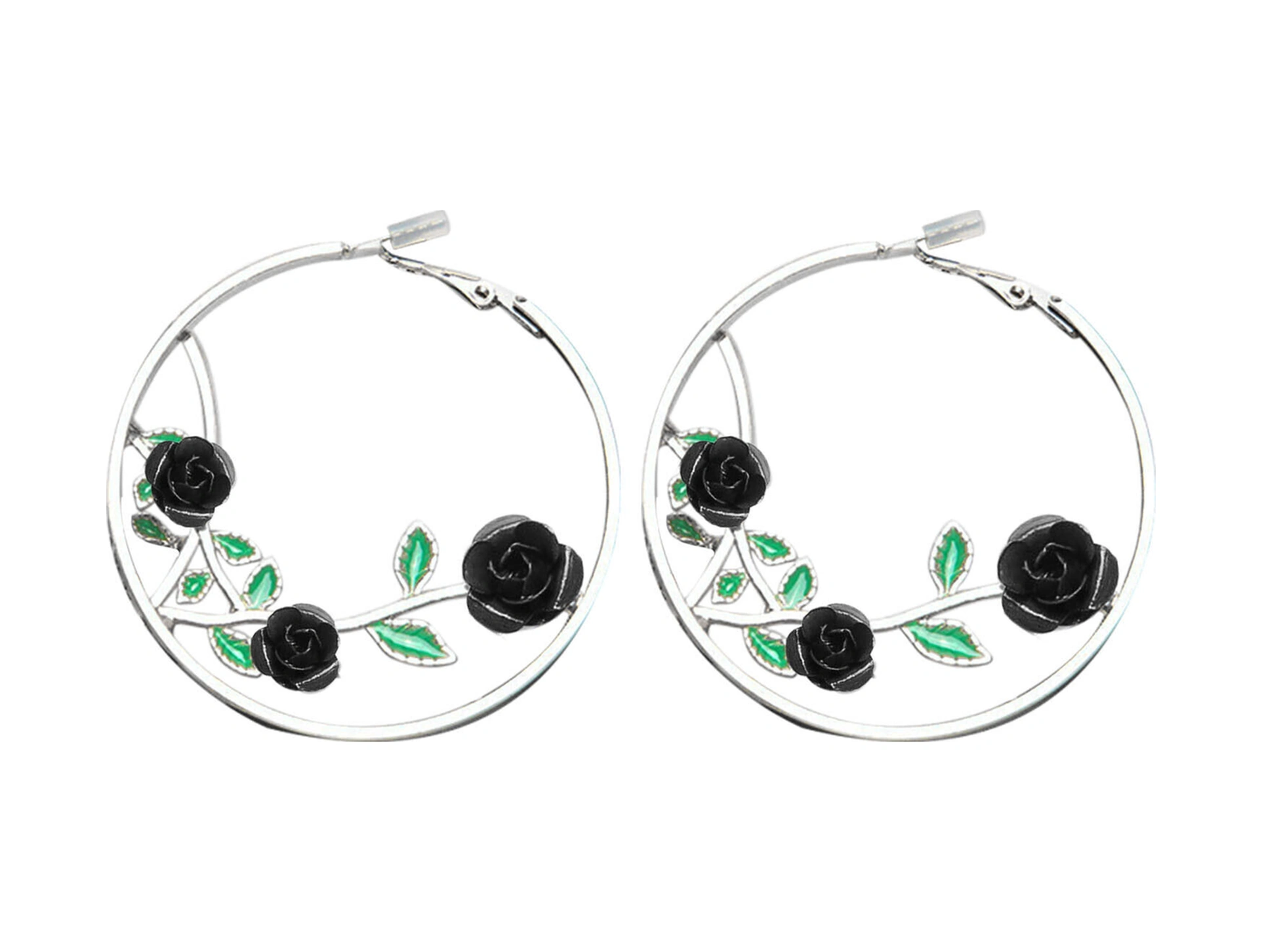 Lemestar Kadınlar İçin Retro Çiçek Desenli Ayna Küpe, Renkli Gül Desenli, Partiler Ve Nikahlar İçin, Allyum Malzeme, 6x5cm, Yüksek Kalite Gold