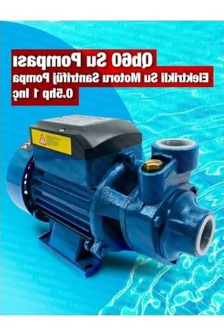 Su Motoru, Bakır Sargı Qb-60, 1 Parmak, 0.55 Hp, 220v