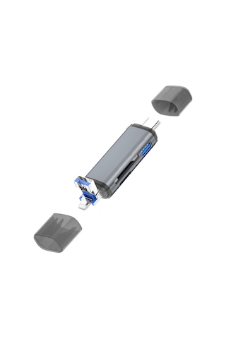 Daytona ADS 28 6ın1 Otg Card Reader Lightning Apple iPhone & Uyumlu iPad için USB 3 0 to Type C SD TF Kart Okuyucu