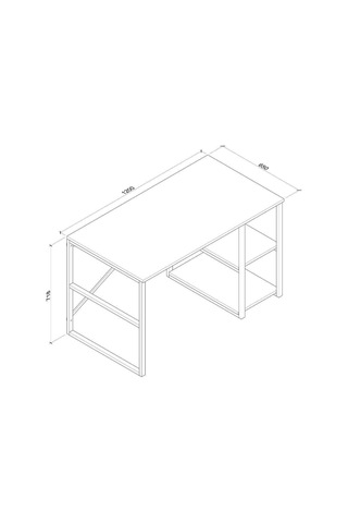 Hera Metal Çalışma Masası 120cm Atlantik Çam