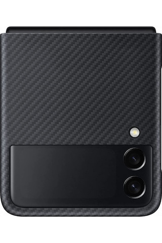 Samsung Uyumlu Galaxy Z Flip3 5G Aramid Cover Kilif, Siyah 526725154