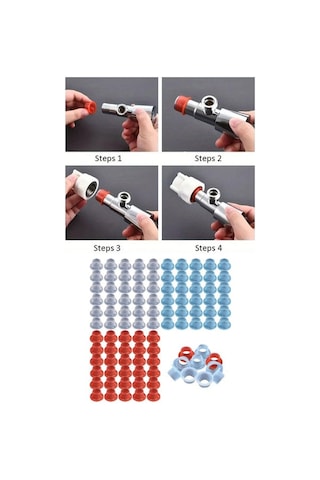 Maiyame Sızdırmazlık İçin 4 Parça Evrensel Musluk Contası - 100 Adet Şeffaf, Mavi, Kırmızı Silikon Conta Seti