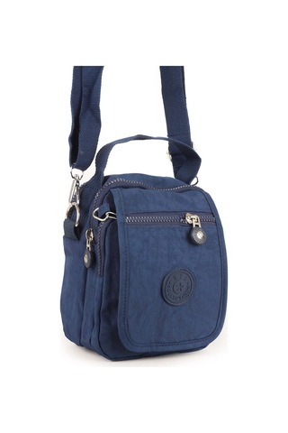 Krinkıl/klinkır Su Geçirmez İthal Kumaş Cırtlı Çokgözlü Erkek Çapraz Omuz El Çantası Lacivert 11-6k Lacivert