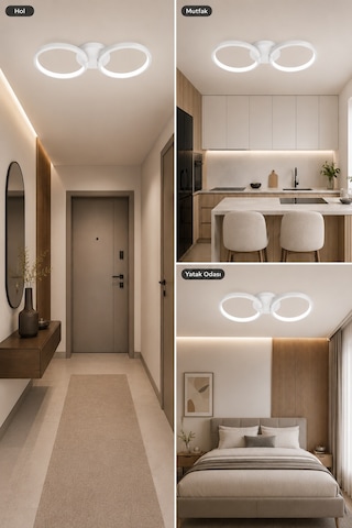 AvizeGO Onto Led Plafonyer Avize Beyaz Işık