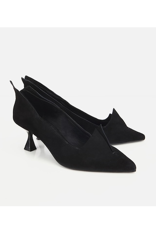 Hotiç Kadın Süet Deri Sivri Burunlu Minimal Stiletto 01ayh318310a100 01ayh318310a100 Siyah